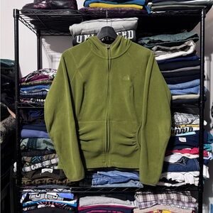 The North Face Olive Green Full-Zip Fleece Jacket